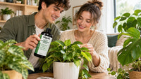 Couple feeding their houseplants with Vitania Instant Houseplant Food